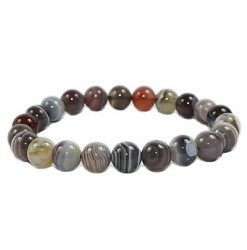 bracelet agate de botswana perles pierres