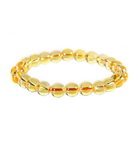 bracelet de citrine perles rondes