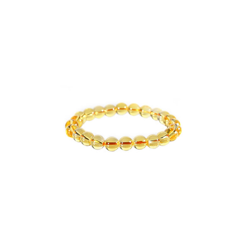 bracelet de citrine perles rondes