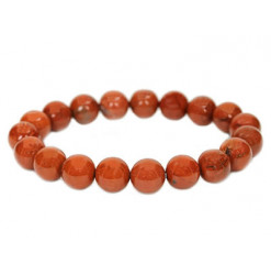 bracelet jaspe rouge en perles de pierre