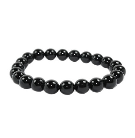 bracelet perles de tourmaline noire