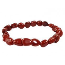 bracelet jaspe rouge pierres roulées