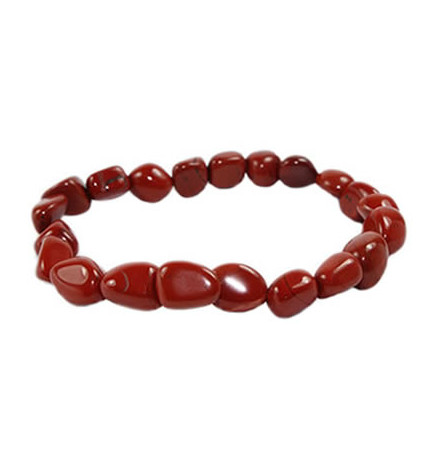 bracelet jaspe rouge pierres roulées