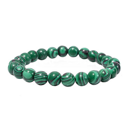 bracelet perles de malachite