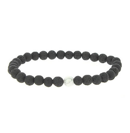 bracelet yin yang pierre de lave