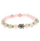 bracelet lithothérapie quartz rose et jade