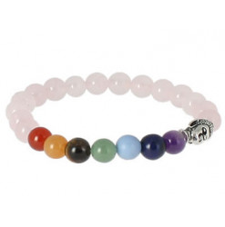 bracelet quartz rose et chakras