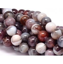 agate de botswana perles pierre naturelle