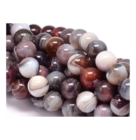 agate de botswana perles pierre naturelle