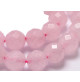 perles facettées de quartz rose