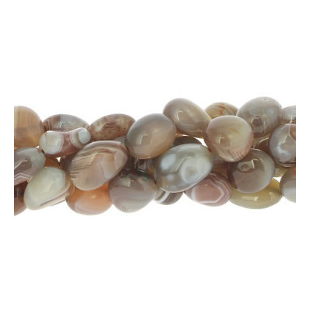 perle pierre roulée agate de botswana