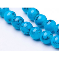 perles verre bleu