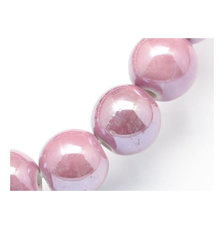 perles porcelaine rose