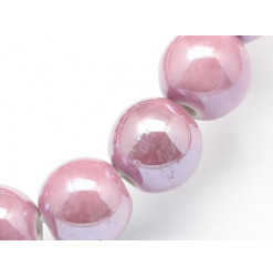 perles porcelaine rose