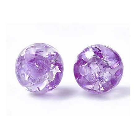 résine violette perle
