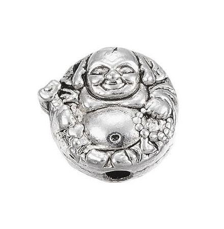 perle bouddha en métal