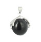 pendentif perle agate noire