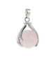 quartz rose pendentif perle de pierre