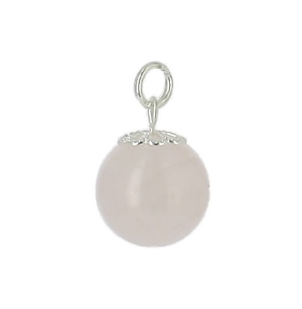 pendentif perle de quartz rose