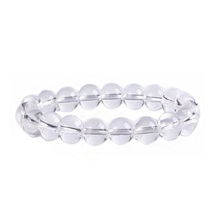 bracelet perles de cristal de roche