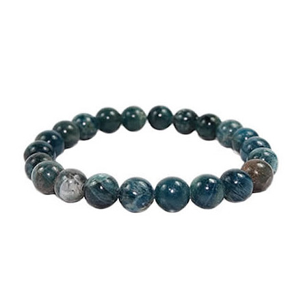 bracelet perles apatite bleue