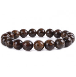 bracelet bronzite perles de pierre