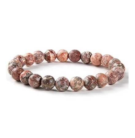 bracelet en perles de jaspe léopard
