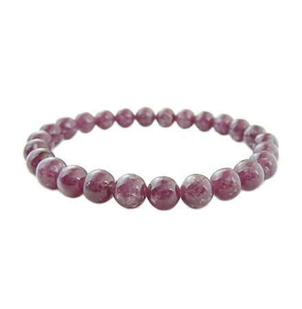 bracelet lépidolite pierre perle