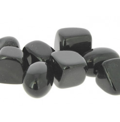 obsidienne noire galet poli