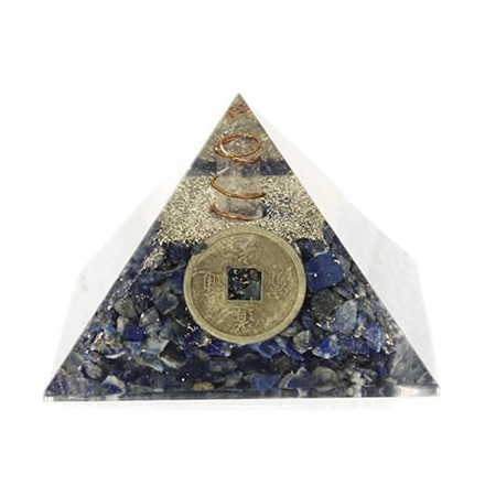 pyramide lapis lazuli en orgonite