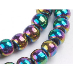 hématite multicolore perle percée