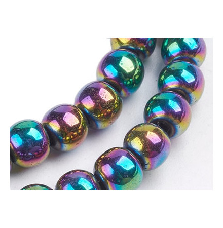 hématite multicolore perle percée