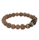 bracelet perles rudraksha oeil de tigre