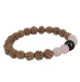 bracelet rudraksha et perles quartz rose