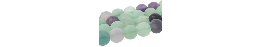 Perles en pierre naturelle givrée pour atelier créatif - Zen Desprit
