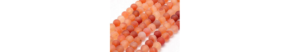 Perles gemme percé aspect givré pour bijoux - Zen Desprit